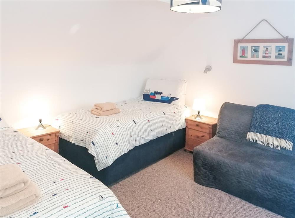 Twin bedroom at Portside in Brixham, Devon