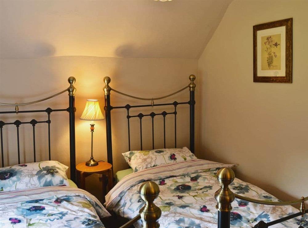 Twin bedroom at Post Office Cottage in Lea, near Matlock, Derbyshire