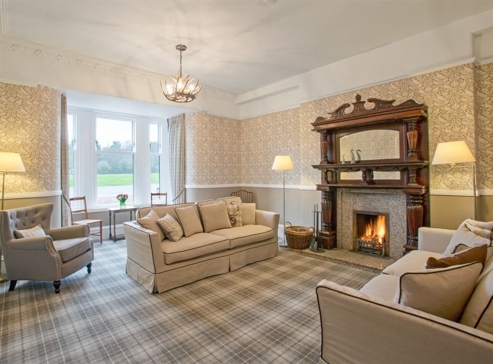 Living area at Potarch Lodge in Potarch, near Banchory, Aberdeenshire