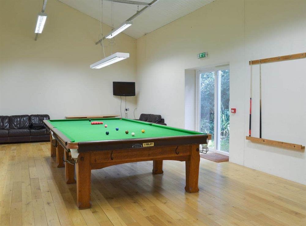 Full size snooker table at Poulston House in Harbertonford, near Totnes, Devon