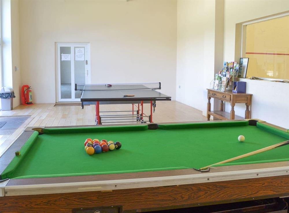 Light and airy recreation area with pool table and table tennis