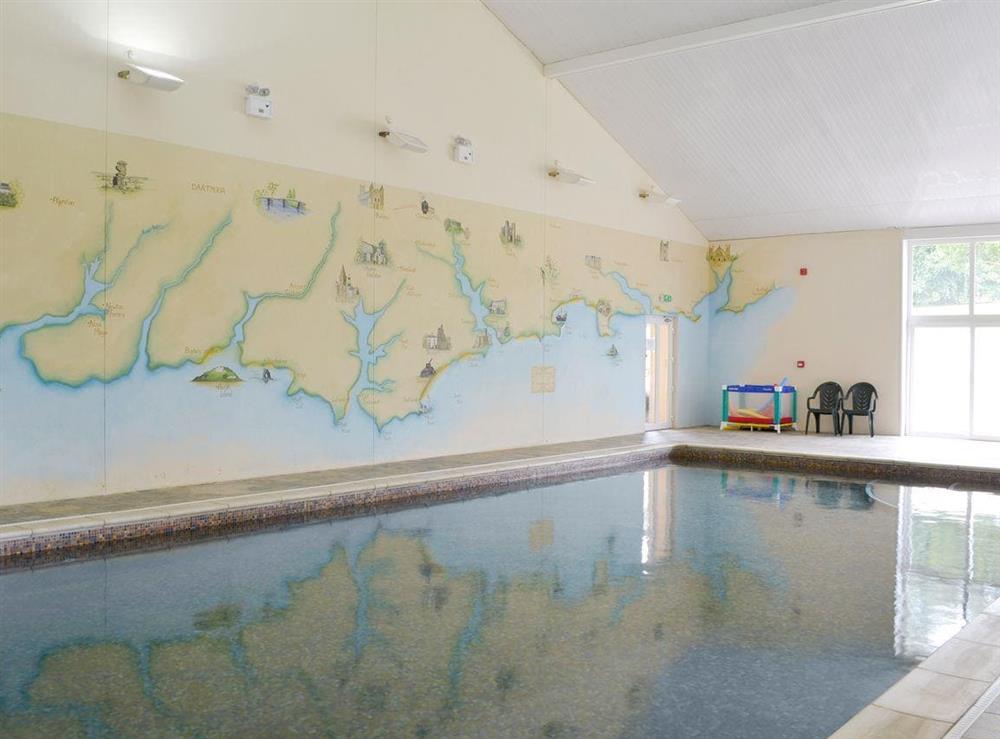 Luxurious shared indoor swimming pool at Poulston House in Harbertonford, near Totnes, Devon