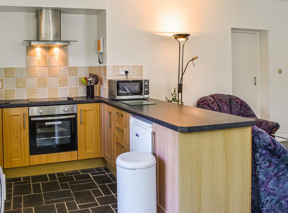 Kitchen area at Poundhouse in Lostwithiel, Cornwall