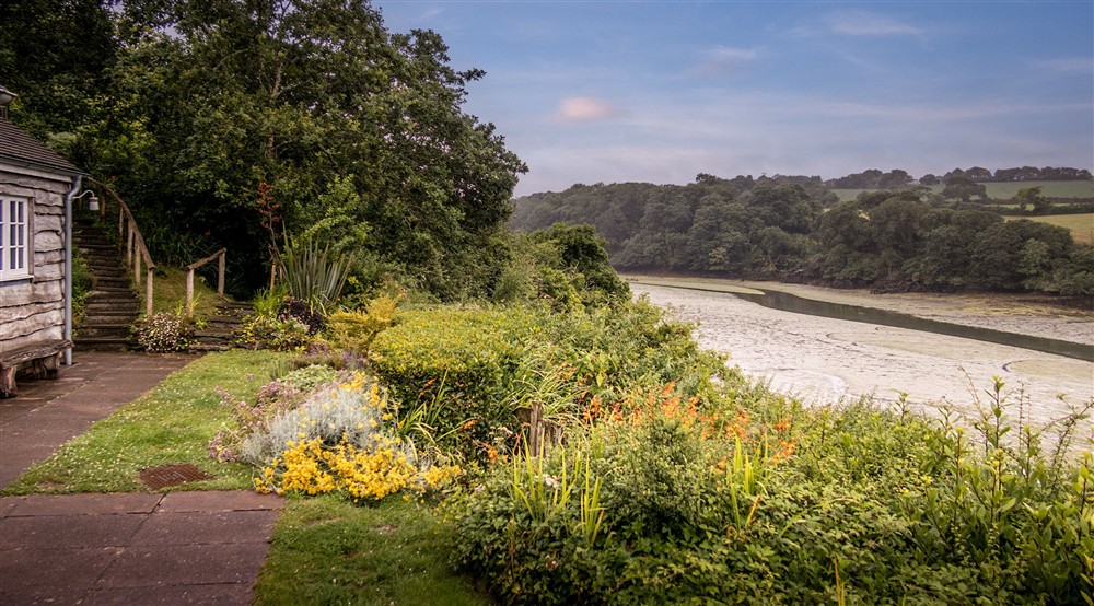 The garden of Powders, next to Frenchmans Creek, Cornwall at Powders in Helston, Cornwall