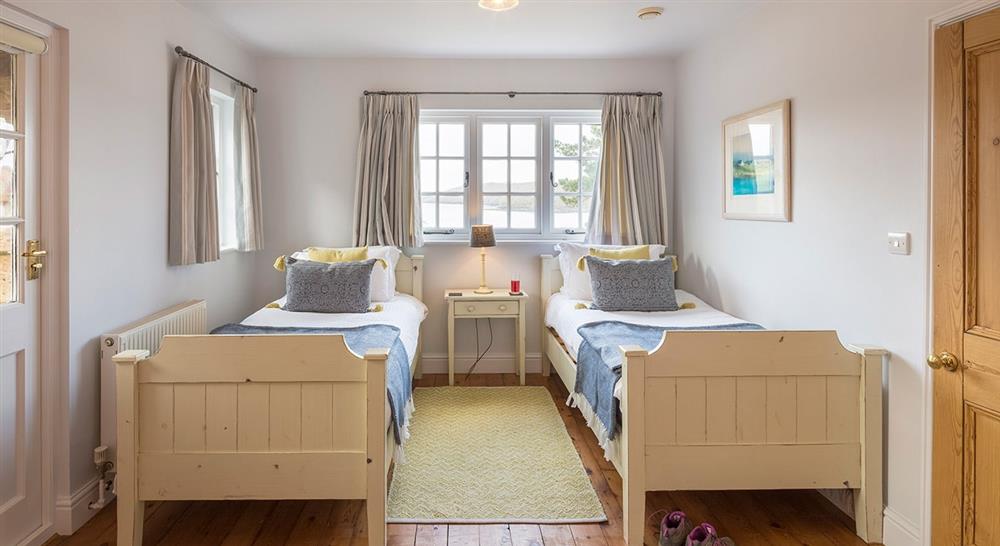 The twin bedroom at Powders in Helston, Cornwall