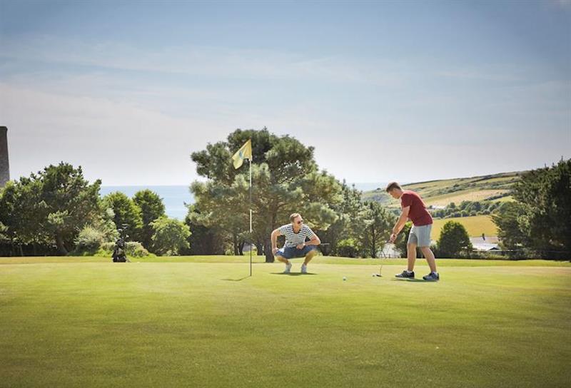 Golf course at Praa Sands Holiday Park in Cornwall, South West of England
