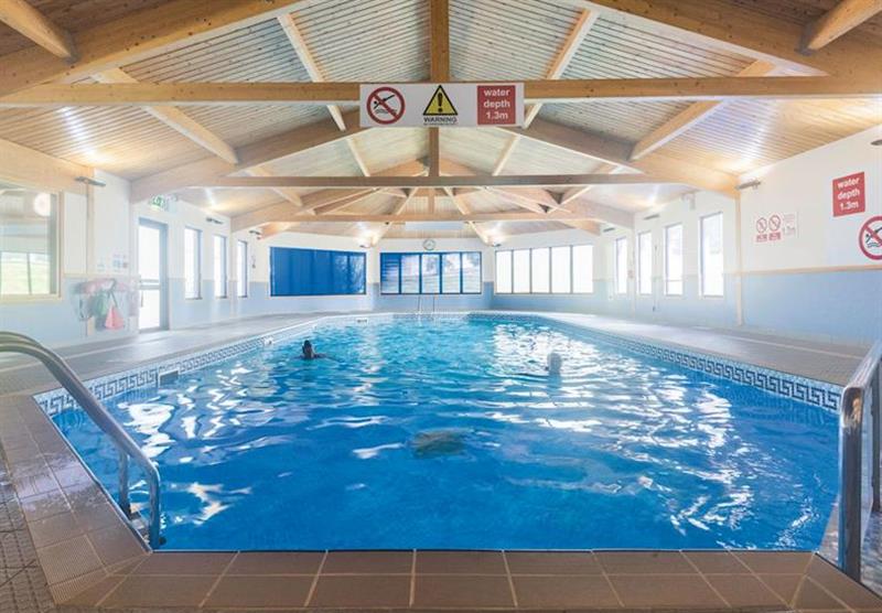 Indoor heated pool at Praa Sands Holiday Park in Cornwall, South West of England