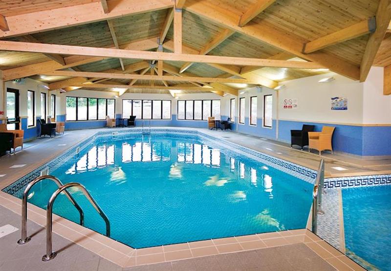 Indoor heated swimming pool at Praa Sands Holiday Park in Cornwall, South West of England