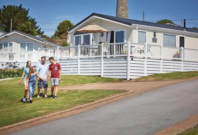 Platinum Country Four Lodge at Praa Sands Holiday Park in Cornwall, South West of England