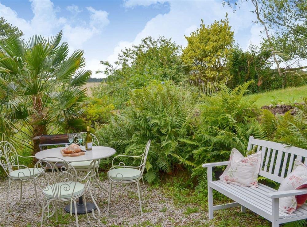 Delightful sitting out area at Praze Cottage in Mill Pool, near Bodmin, Cornwall
