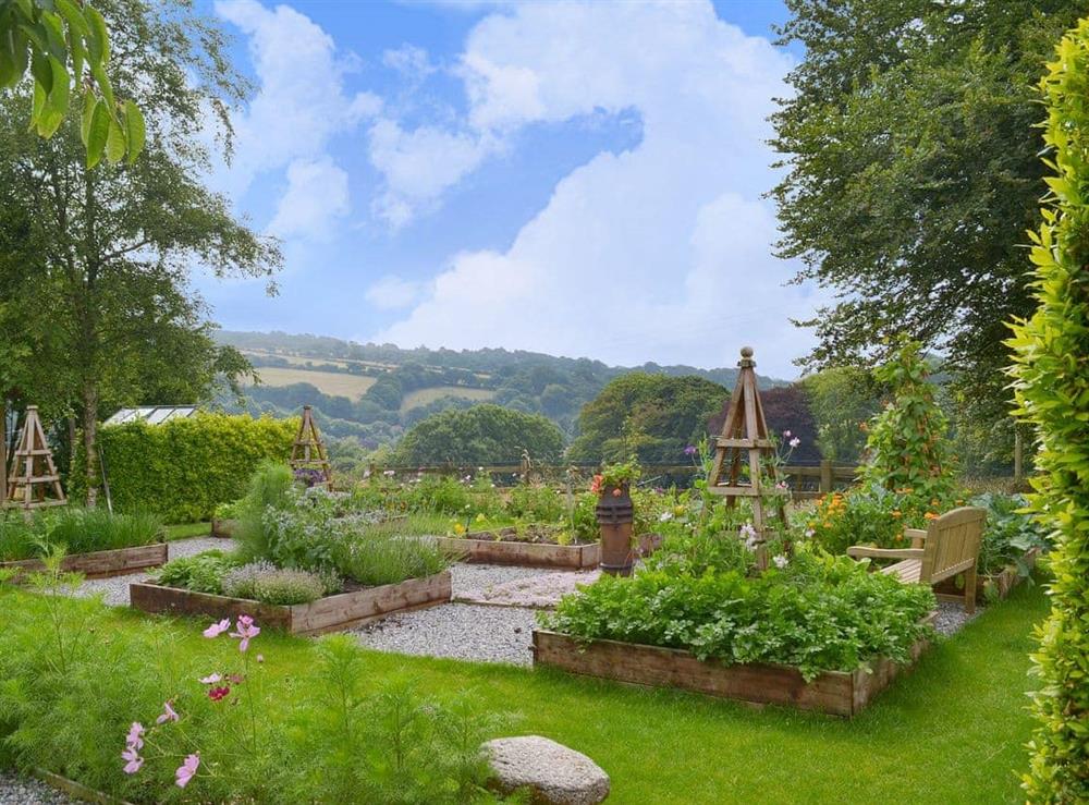 Garden and grounds at Praze Cottage in Mill Pool, near Bodmin, Cornwall