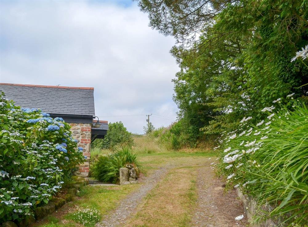 Lane leading to the property at Praze Cottage in Mill Pool, near Bodmin, Cornwall