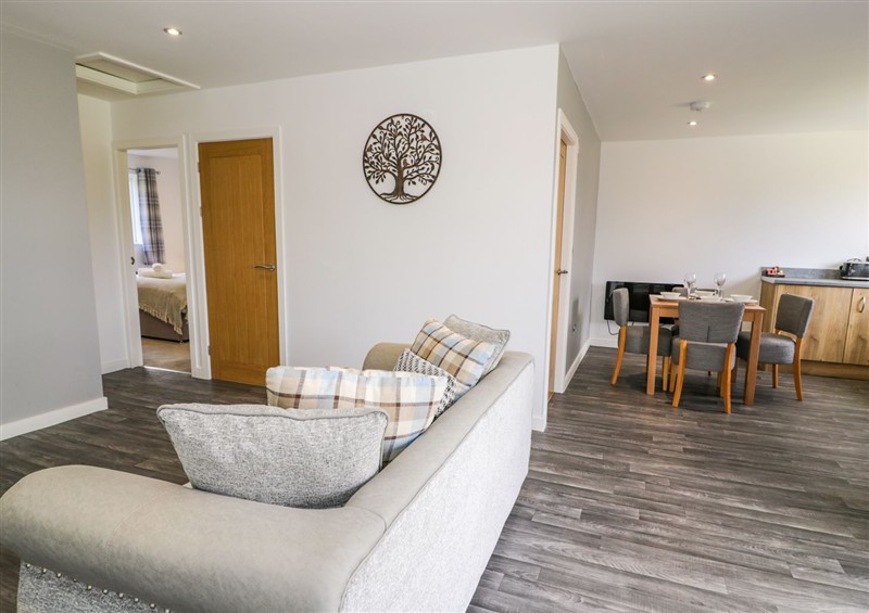 The living room at Premier Lodge 72, Dyserth
