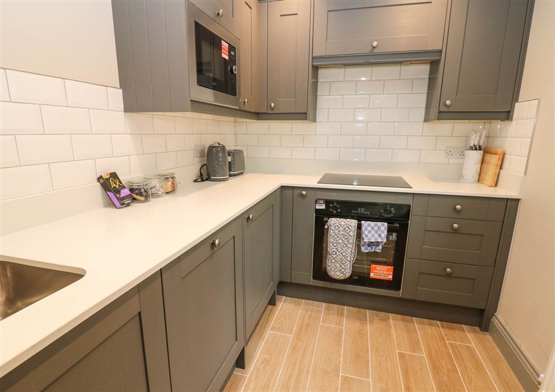This is the kitchen at Premium 2 Bedroom Cottage Number 7, Brandon