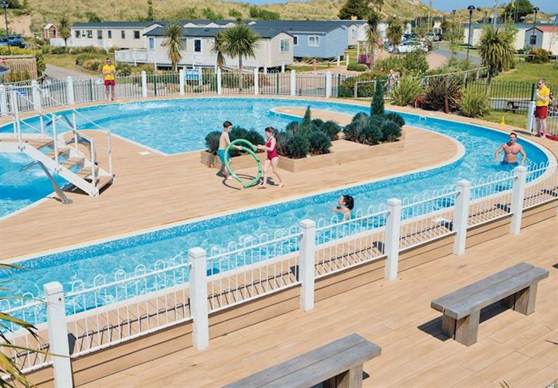 Outdoor heated pool at Presthaven Beach Resort in Gronant, Prestatyn