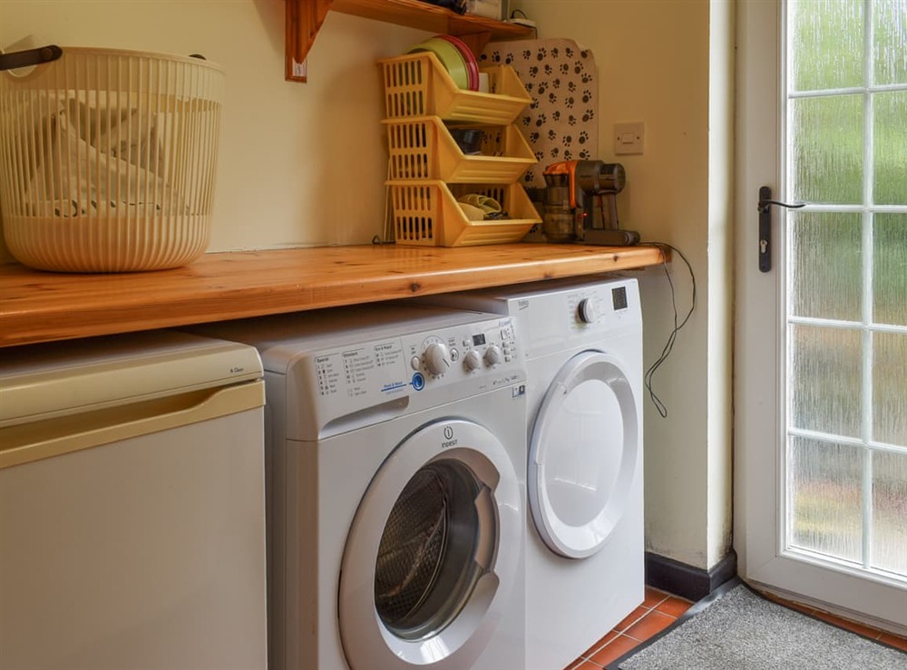 Utility room at Prideaux Cottage in Par, Cornwall