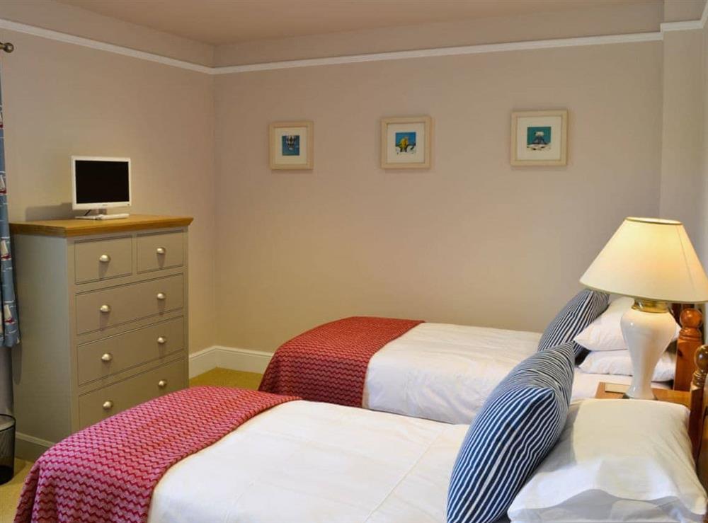 Twin bedroom at Prideaux Farmhouse, 