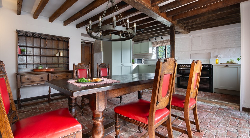 The kitchen and dining room at Priest's House in Cranbrook, Kent