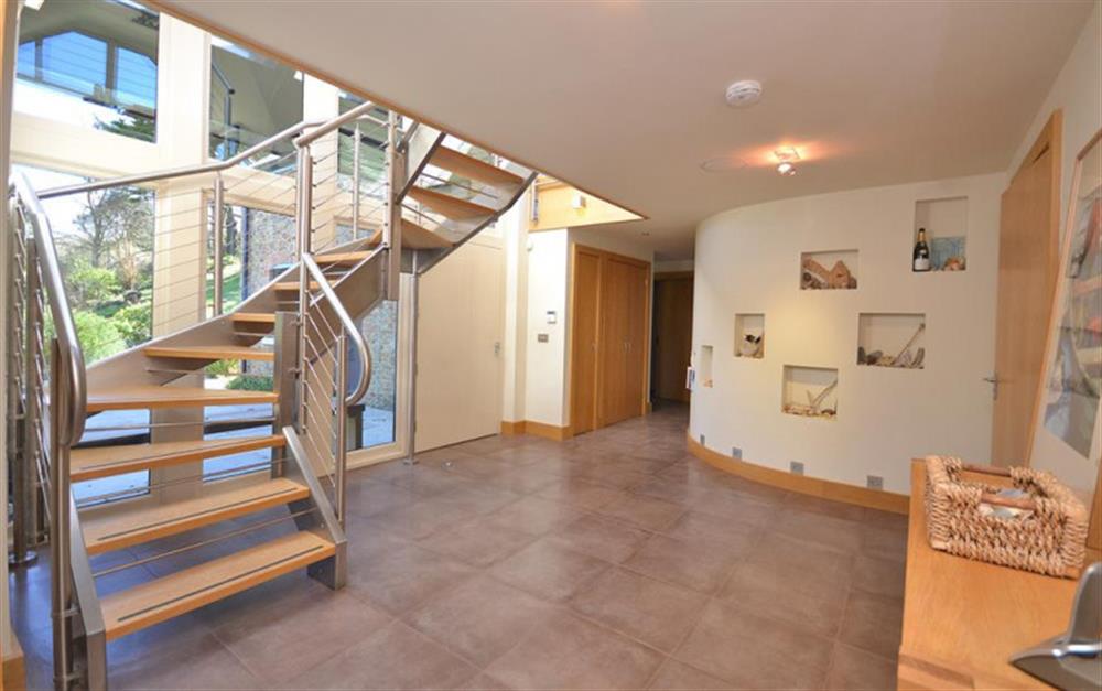 The ground floor entrance hall at Primrose Bank in Hope Cove