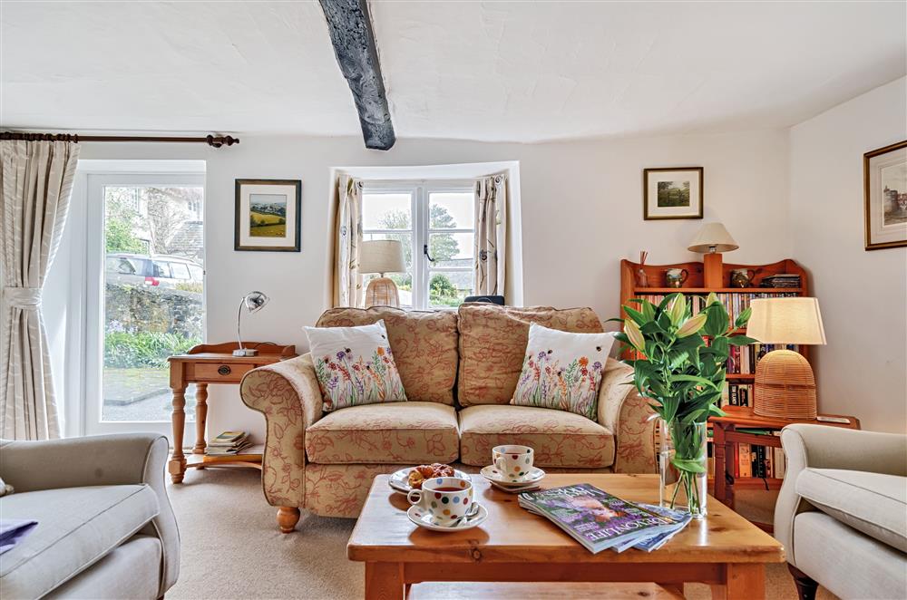 The comfortable sitting room at Primrose Cottage, Drewsteignton