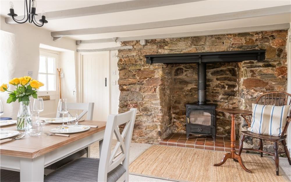 The cosy dining room, space to seat 6 people.  at Primrose Cottage in Hope Cove