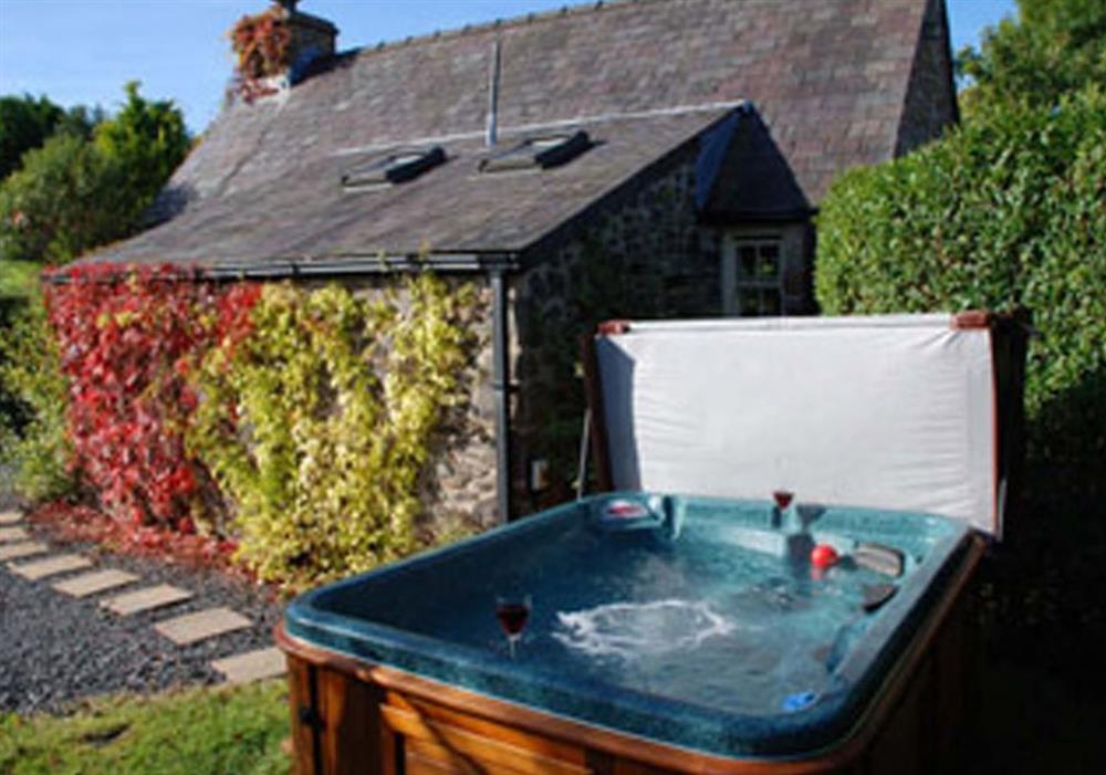 Primrose Cottage hot tub at Primrose Cottage in Narberth, Dyfed