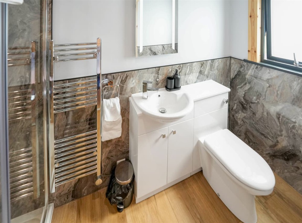 Bathroom at Primrose Lodge in Hittisleigh, Devon