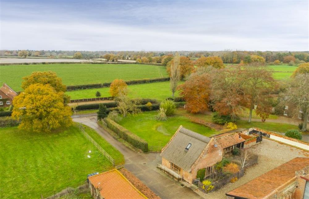 Overhead view in the autumn at Princes Barn, Neatishead near Great Yarmouth