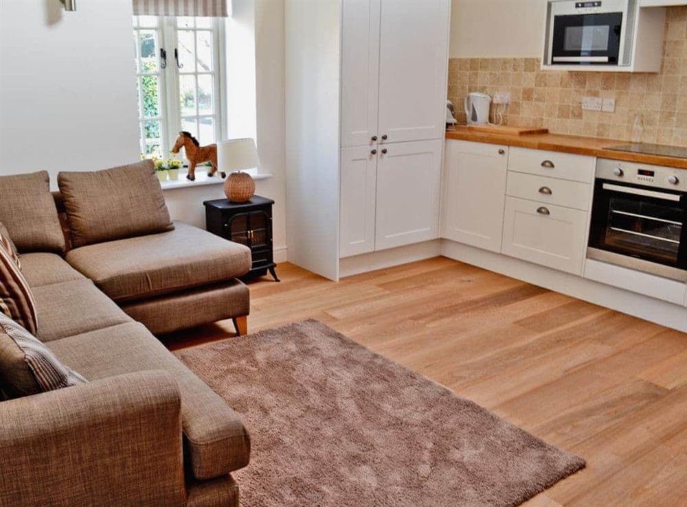 Open plan living/dining room/kitchen at Princess Cottage in Martin, near Fordingbridge, Hampshire