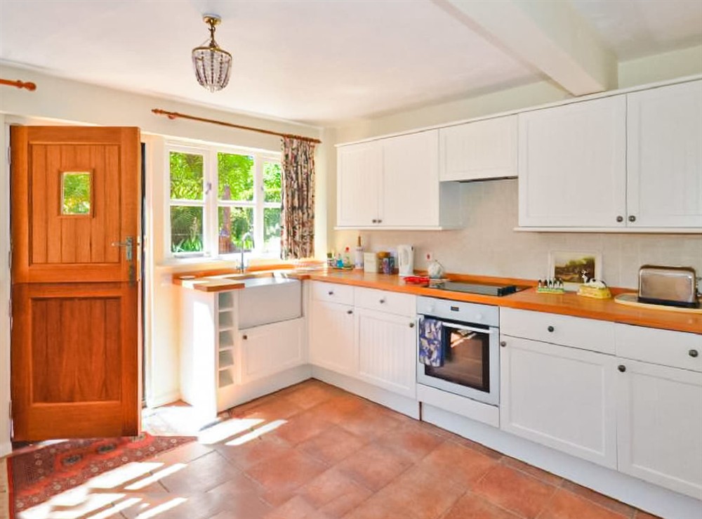 Kitchen area at Priory Cottage in Arundel, West Sussex
