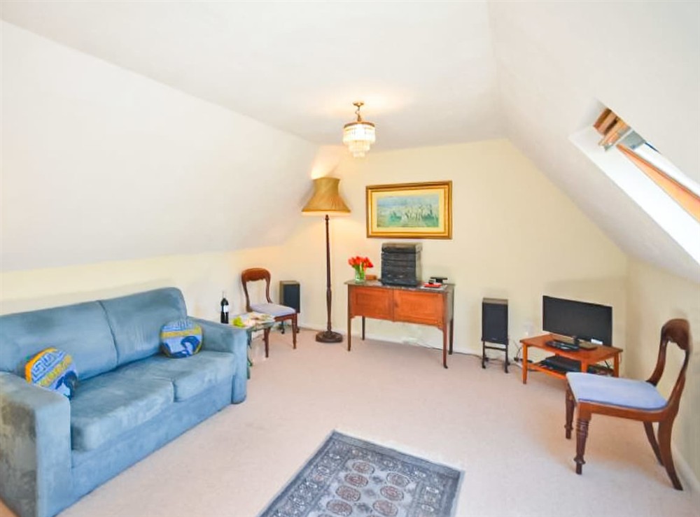Living area at Priory Cottage in Arundel, West Sussex