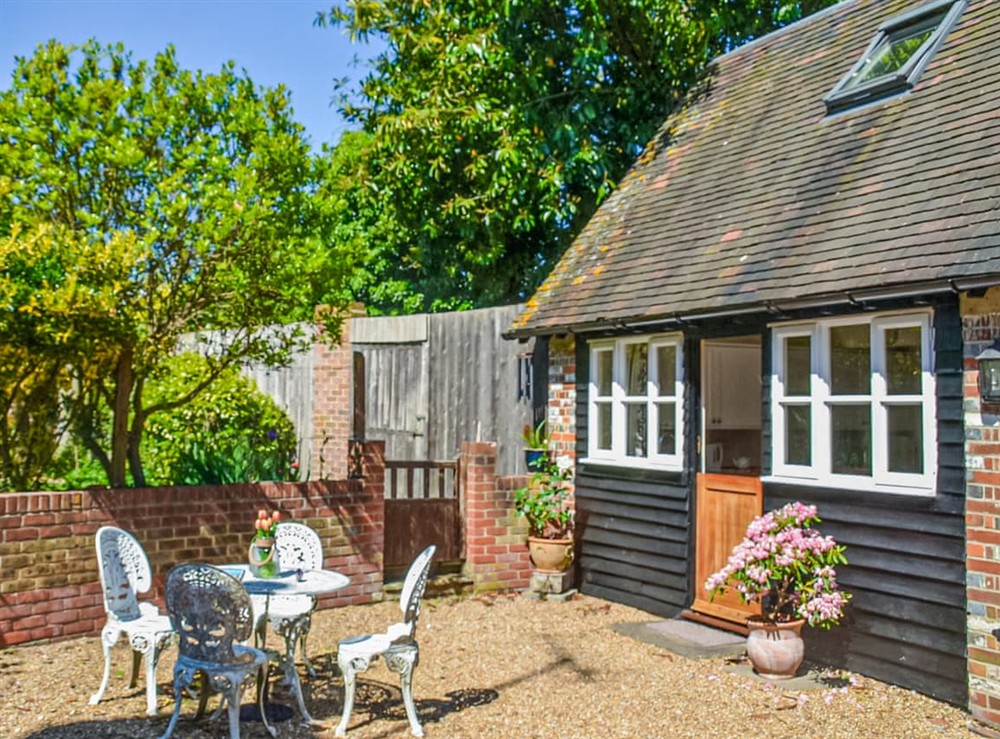 Outdoor area at Priory Cottage in Arundel, West Sussex