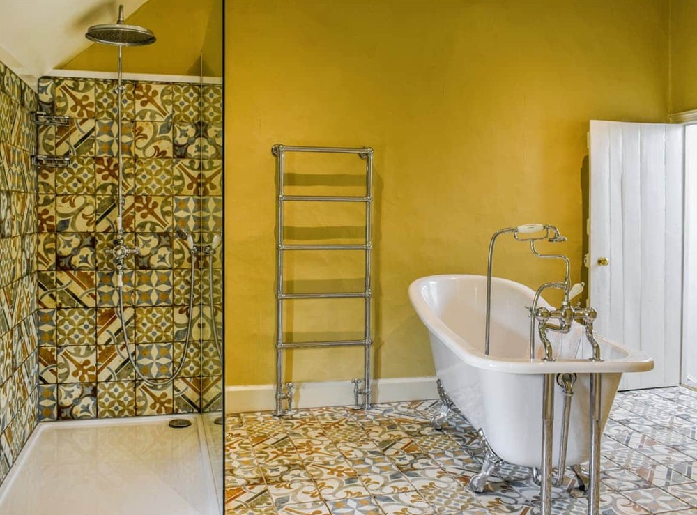 Bathroom at Priory Cottage in Clifford, near Hay-on-wye, Herefordshire