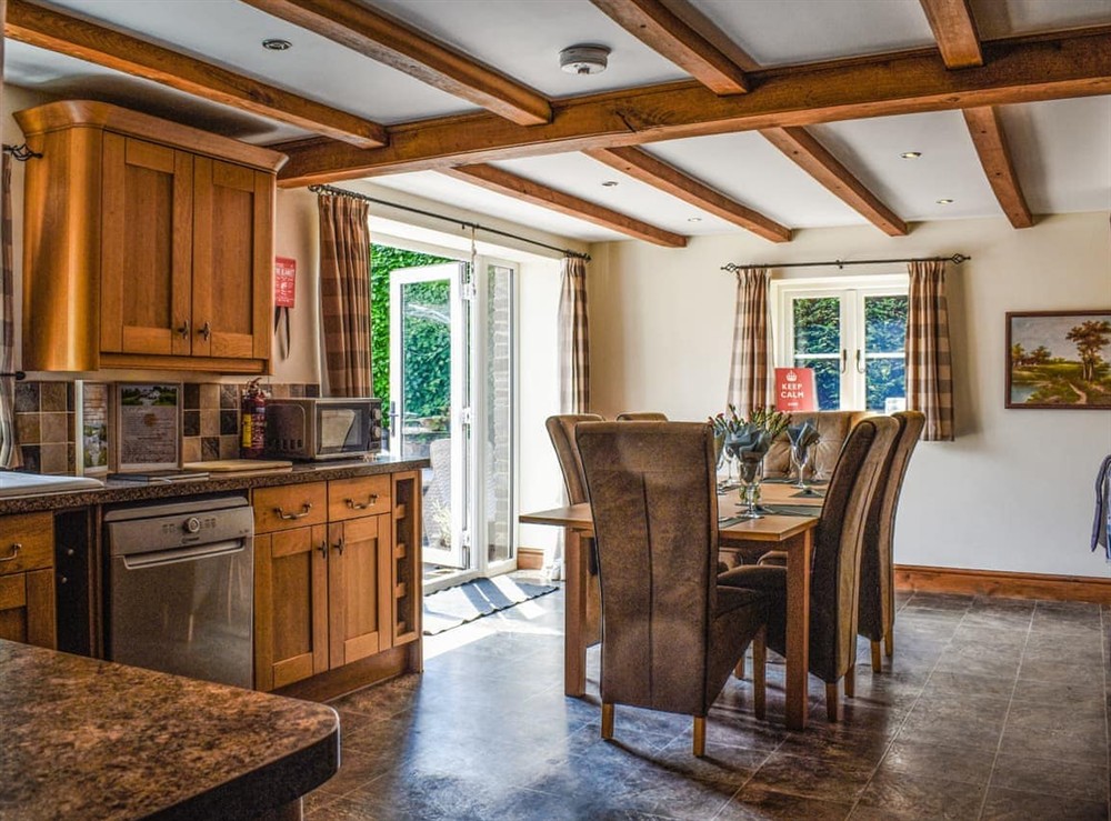 Kitchen/diner at Priory Cottage in Clifford, near Hay-on-wye, Herefordshire