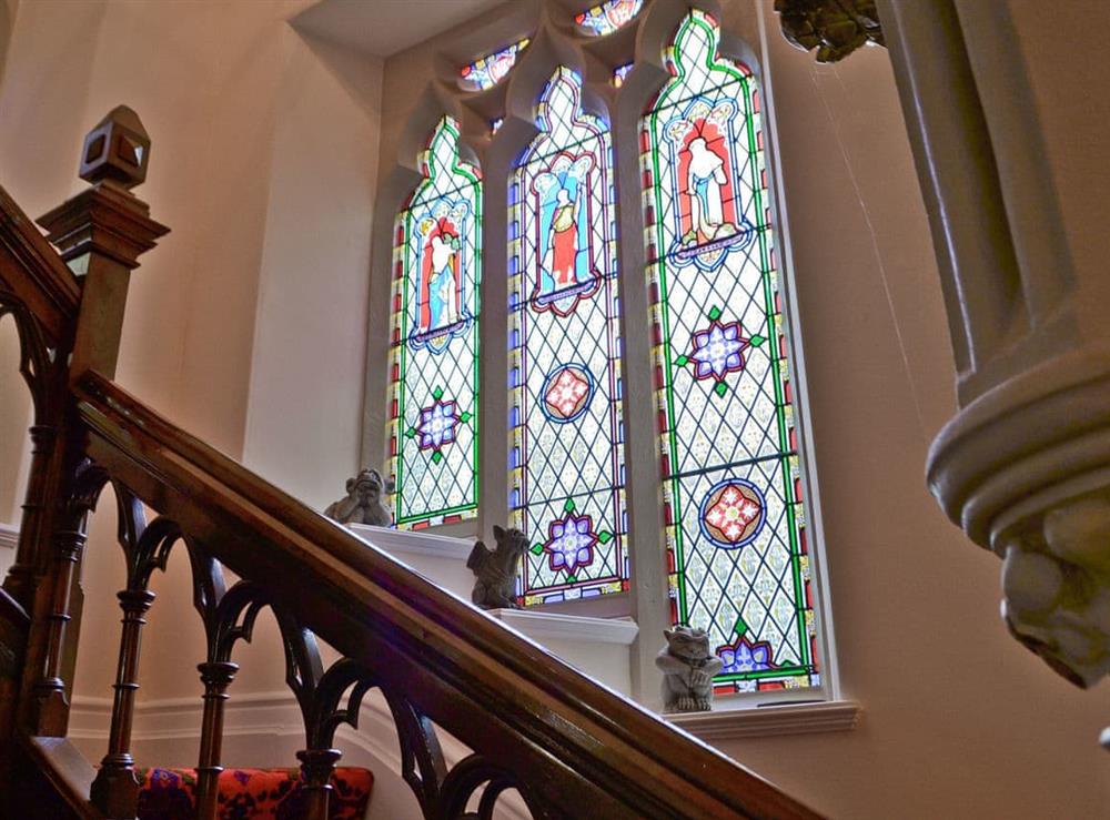 Beautiful stained glass windows at Priory Manor in Windermere, Cumbria