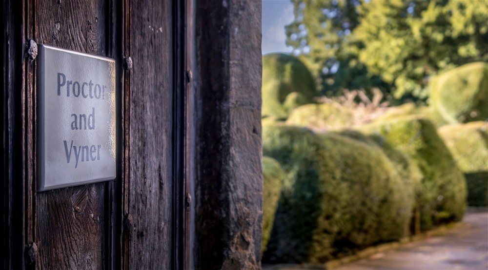 Exit Proctor into the Elizabethan walled gardens at Proctor in Ripon, North Yorkshire