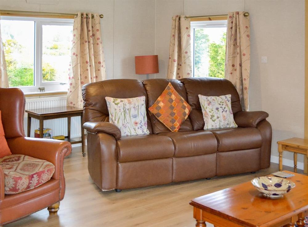 Living room at Proncy Farm Chalet in Dornoch, Sutherland