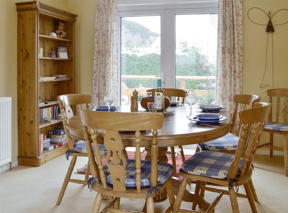 Light and airy dining area at Pronyshiel in Ballater, near Banchory, Aberdeenshire