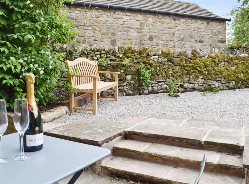 Outdoor seating area at Prospect Cottage in Kettlewell, North Yorkshire