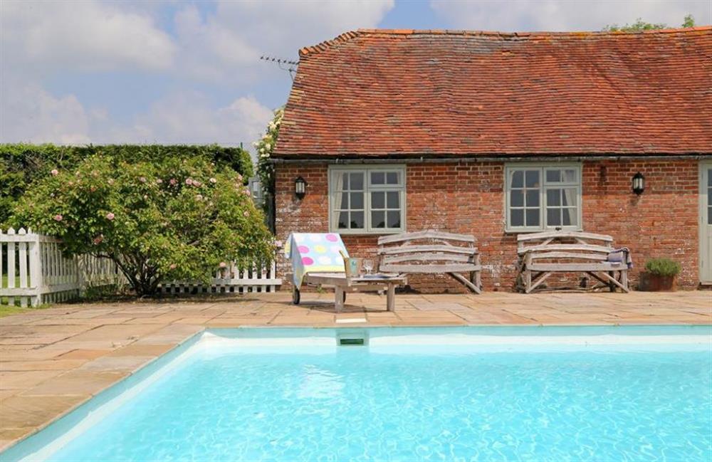 Outdoor swimming pool at Prospect Cottage, Wittersham, Kent