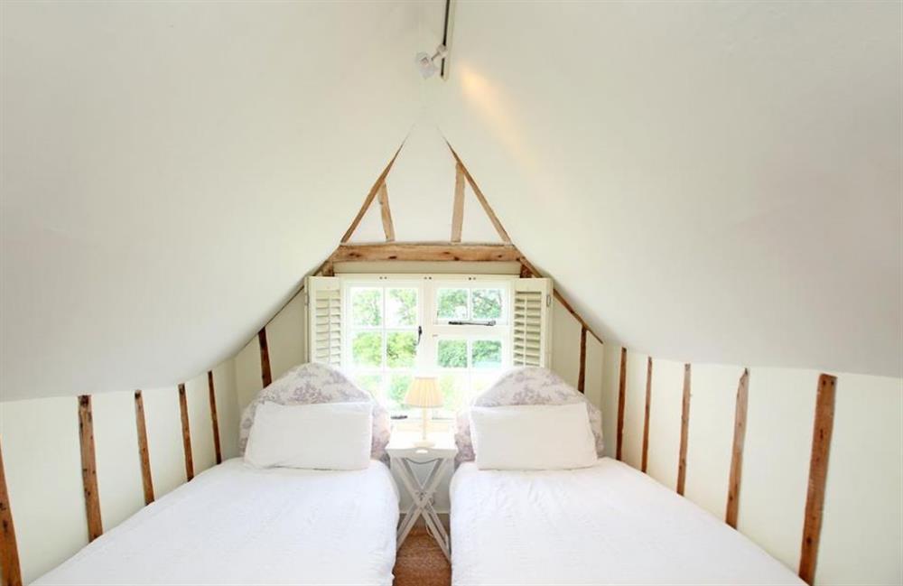 Twin bedroom at Prospect Cottage, Wittersham, Kent