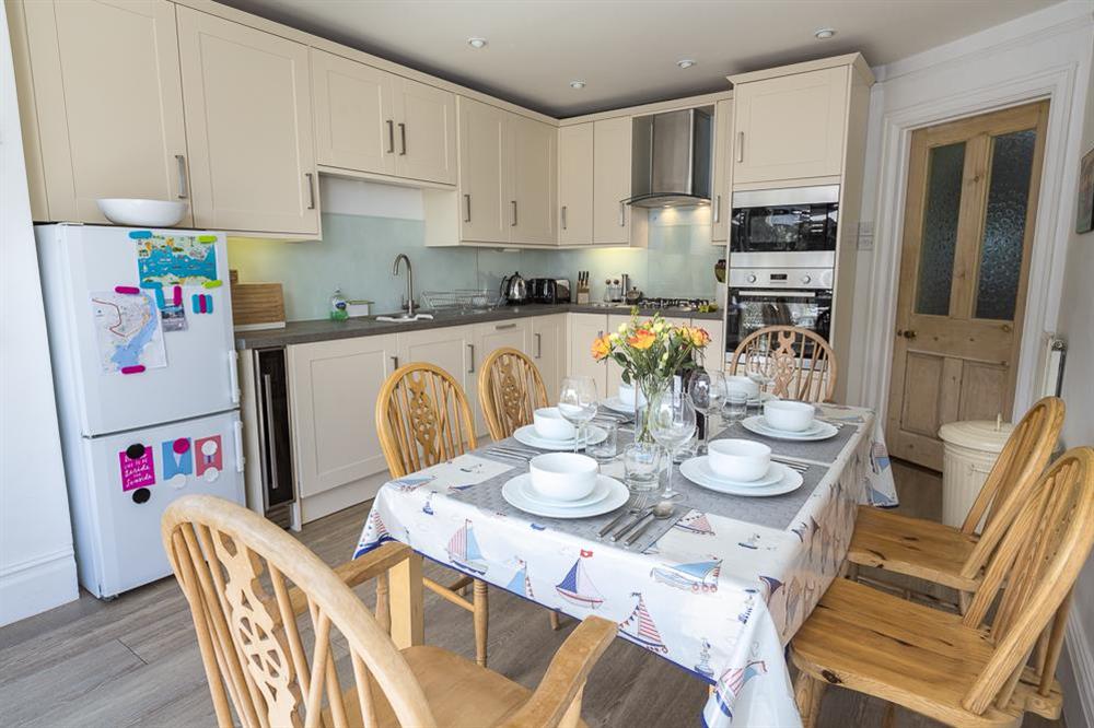 Open plan kitchen and dining area at Prospects in , Salcombe