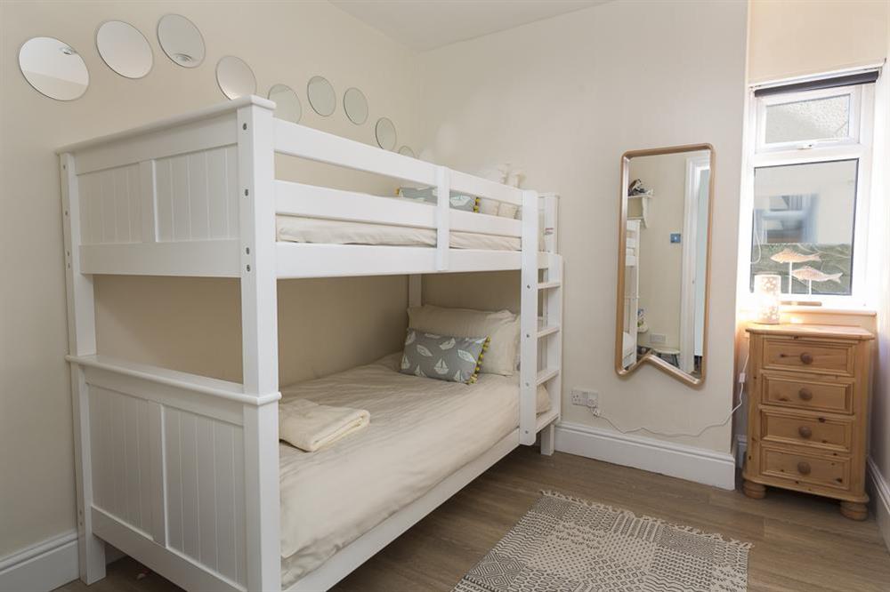 Third bedroom with full-size bunk beds at Prospects in , Salcombe