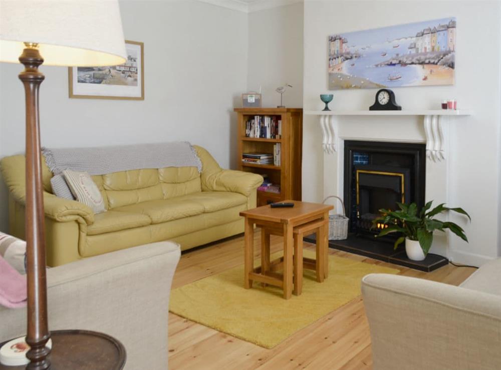 Cosy living room at Providence Cottage in Turnchapel, near Plymouth, Devon