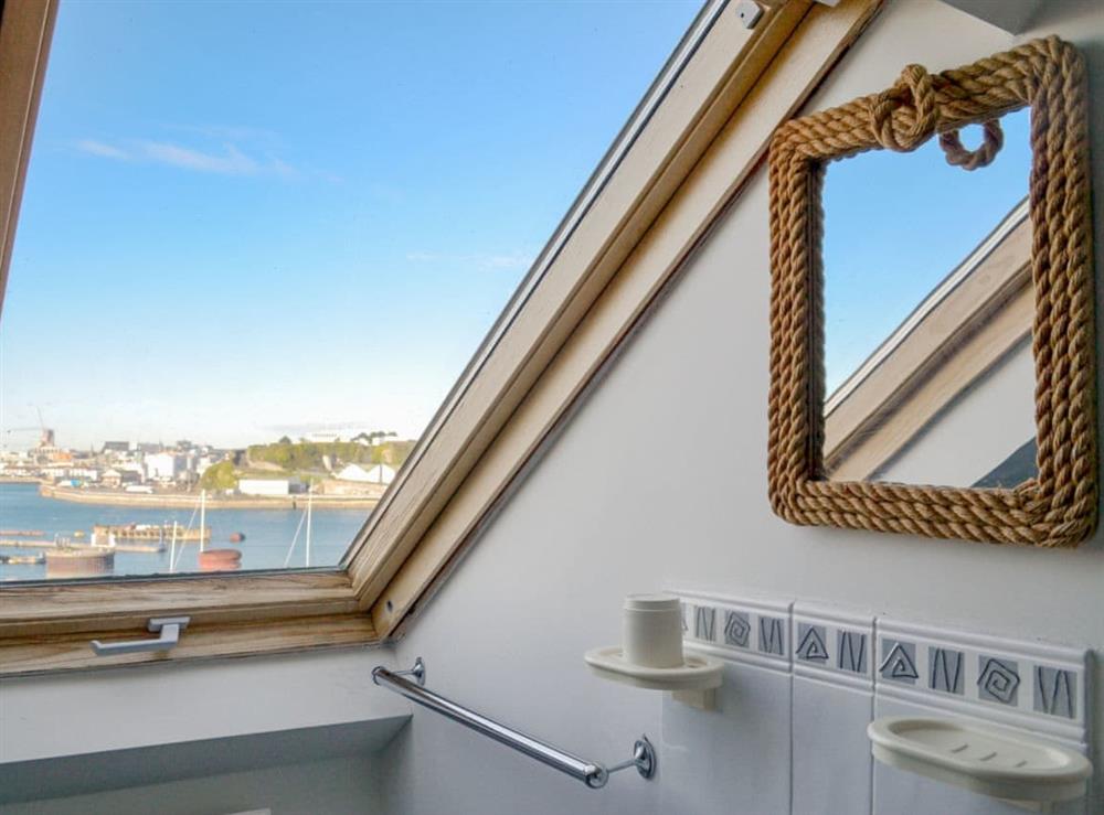Fantastic views from the bathroom at Providence Cottage in Turnchapel, near Plymouth, Devon