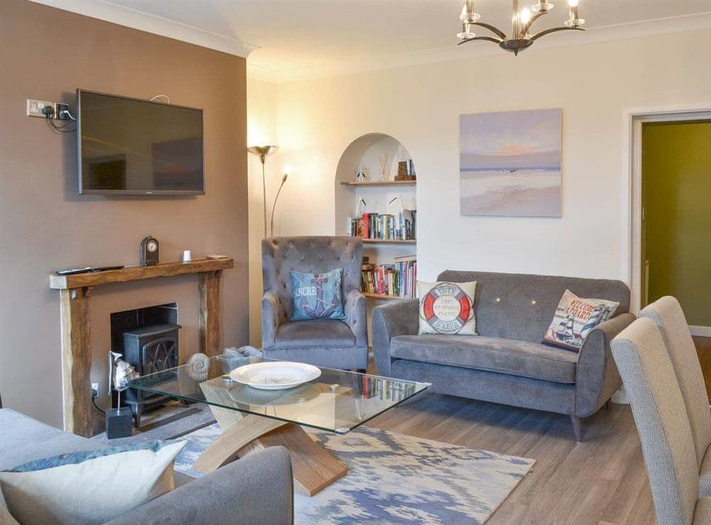 Welcoming living area at Prudhoe Mews in Alnmouth, Alnwick, Northumberland., Great Britain