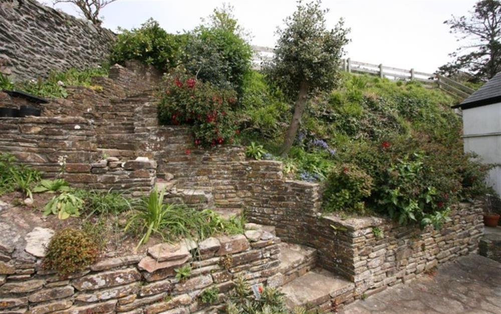 Steps to the rear garden at Puckey Hill in Portloe