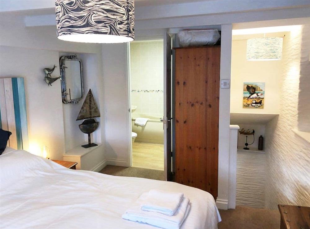 Double bedroom at Puffin Burrow in Portmellon, Nr Mevagissey, Cornwall., Great Britain