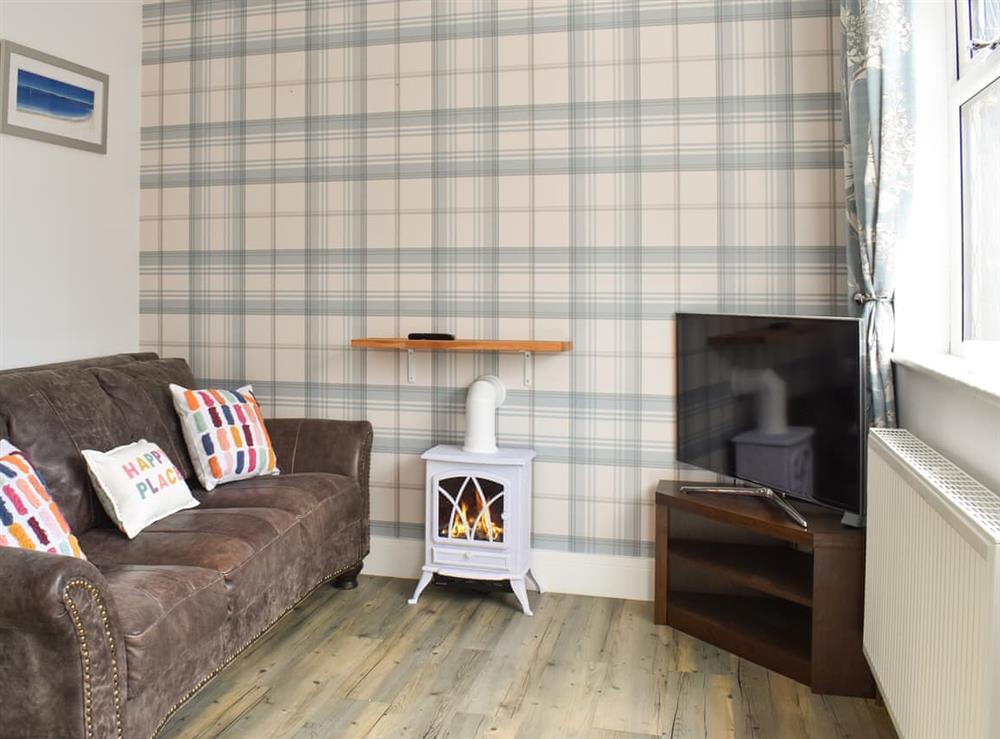 Living area at Puffin Cottage in Amble, Northumberland