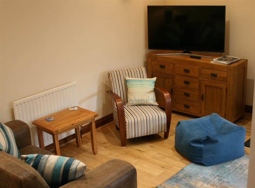 Living area at Puffin Cottage in Bamburgh, Northumberland